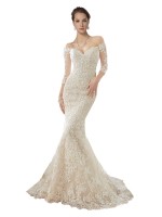 Cheap Blake Long Chapel Train Off the Shoulder Wedding Dress Sydney