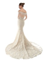 Cheap Blake Long Chapel Train Off the Shoulder Wedding Dress Sydney